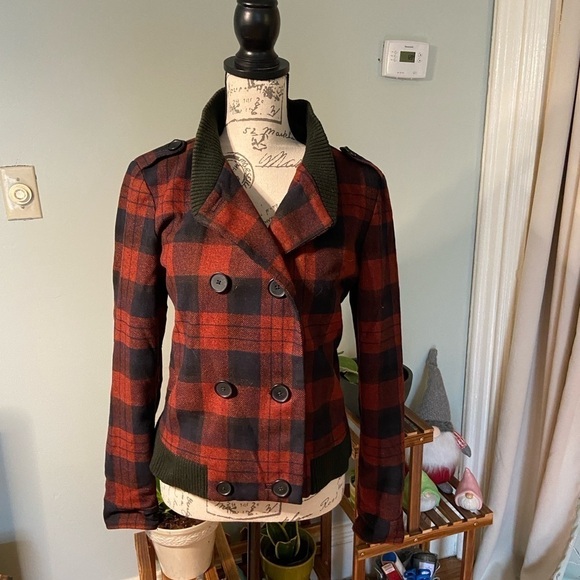 Anthropologie What Goes Around Comes Around buffalo plaid jacket S - Picture 2 of 8